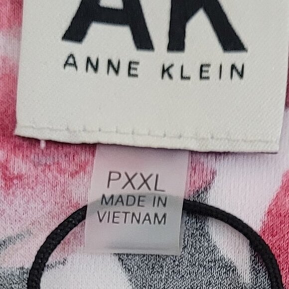 NWT Knit Top ANNE KLEIN PETITE Size PXXL Long Sleeve Fire Red Multi Black White - Picture 8 of 14